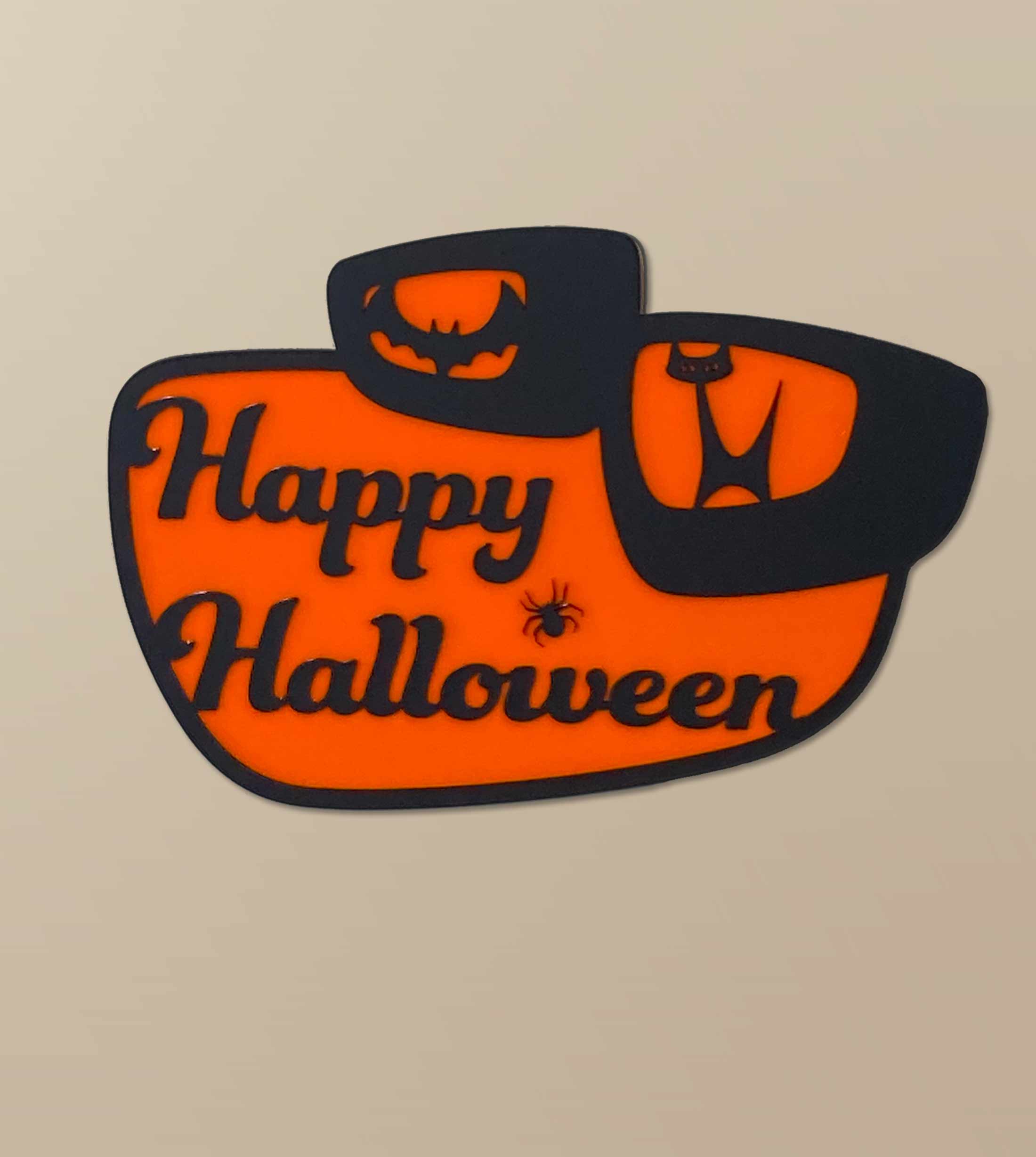 Halloween Wall Sign | Cat & Bat