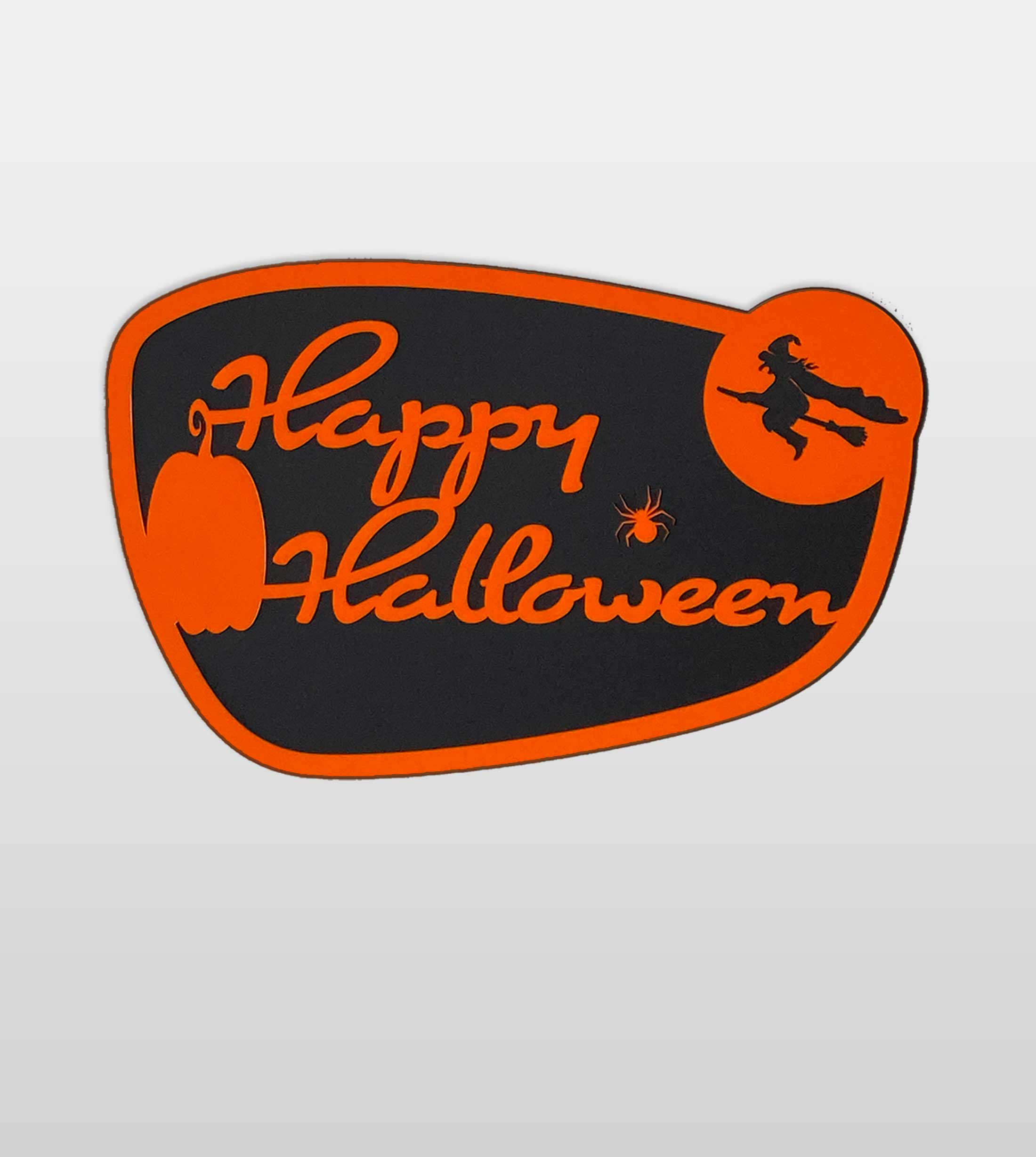 Happy Halloween Wall Sign | Witch & Pumpkin