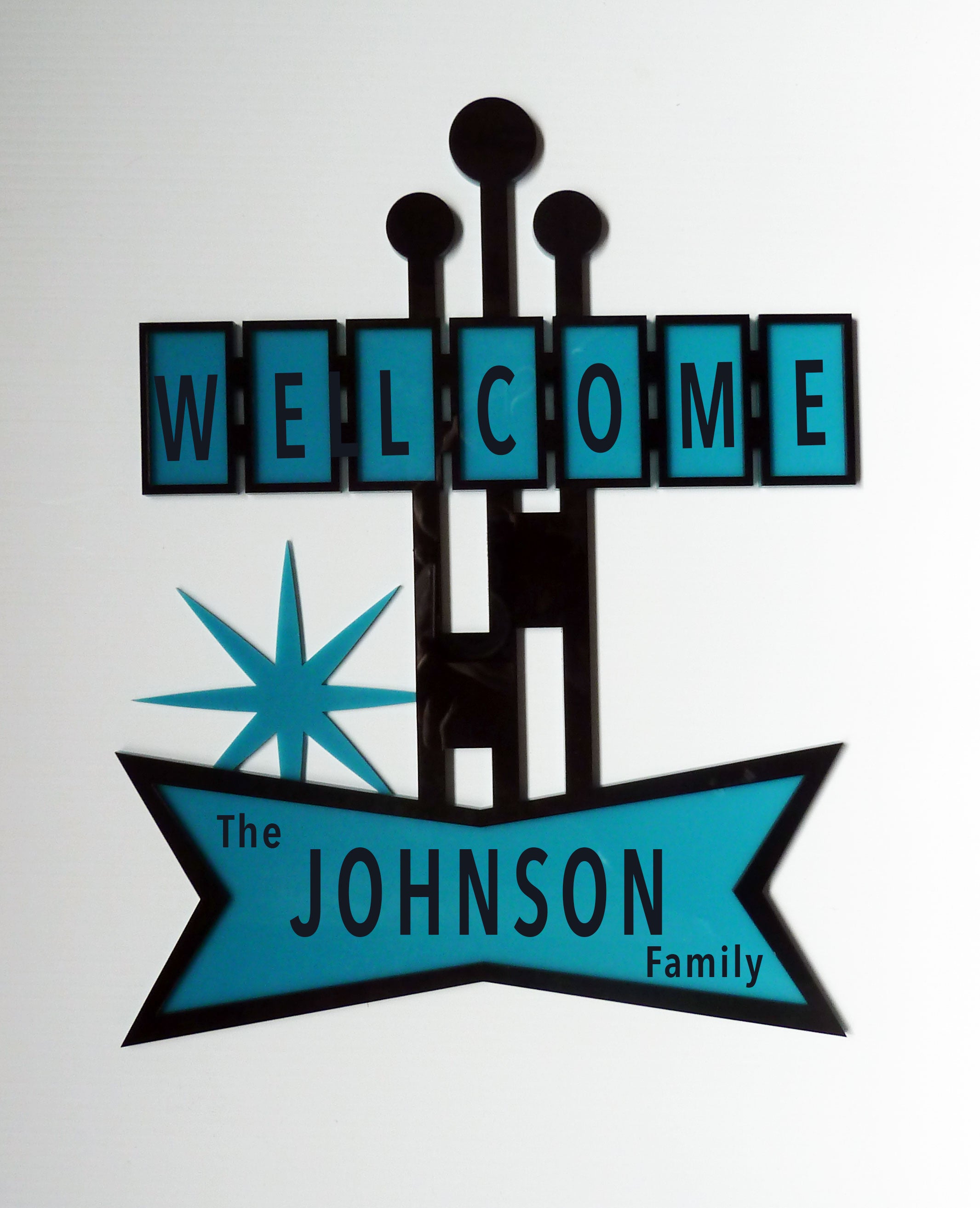 Mid Century Custom "Welcome" Sign #223