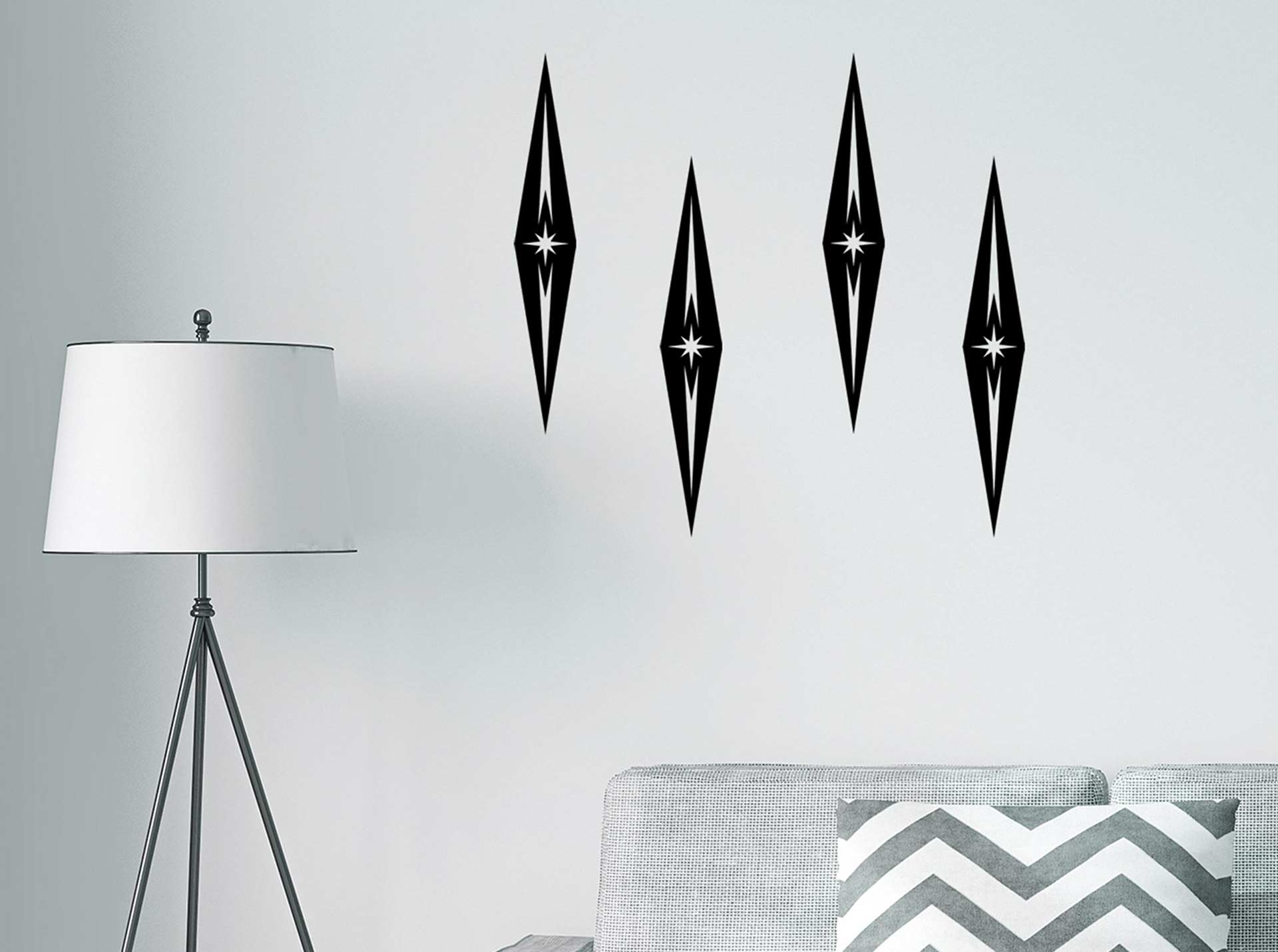 The Kingpin - Mid Century Modern Diamond Wall decor