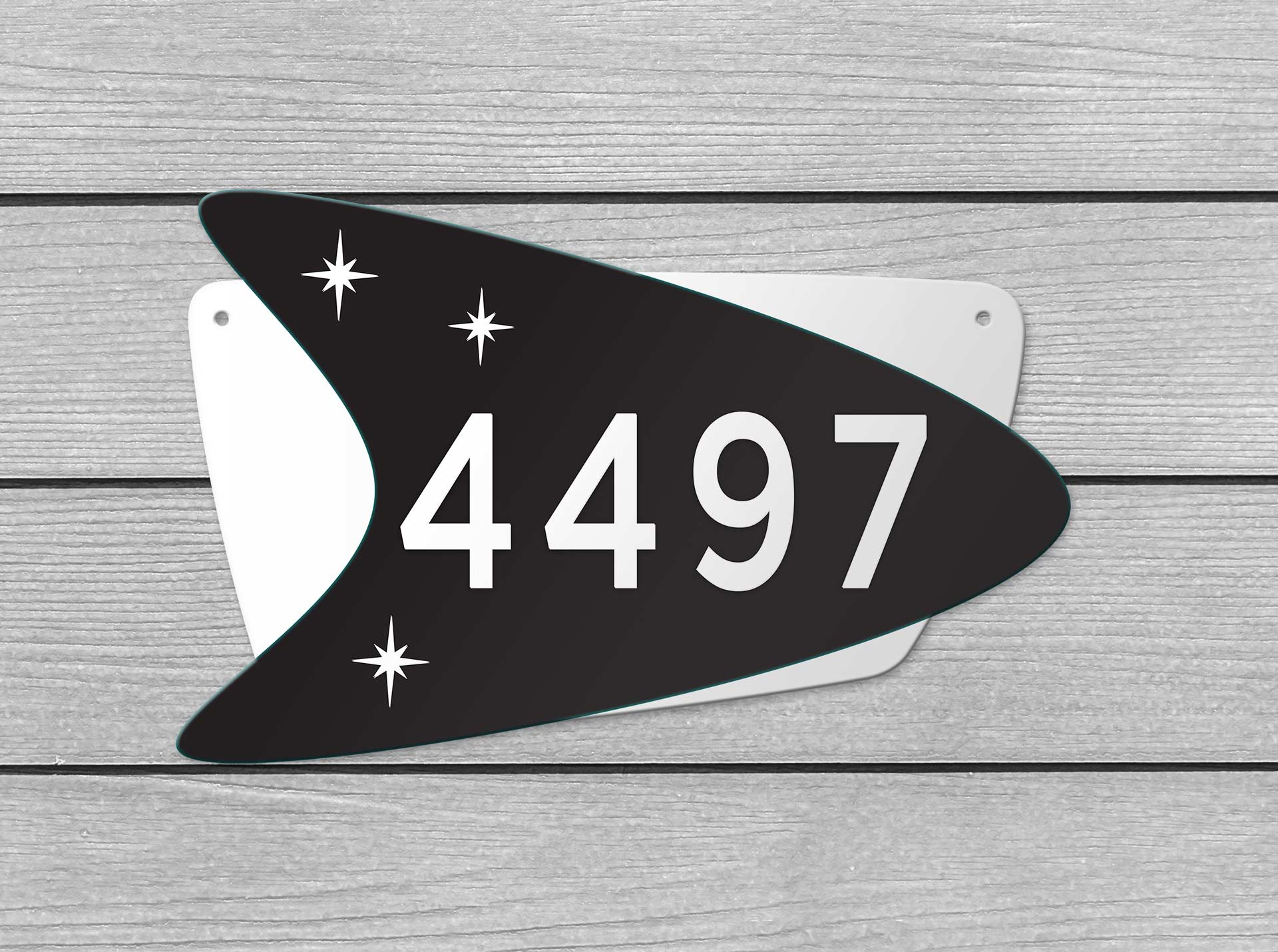Boomerang Address Sign | Mid century modern style