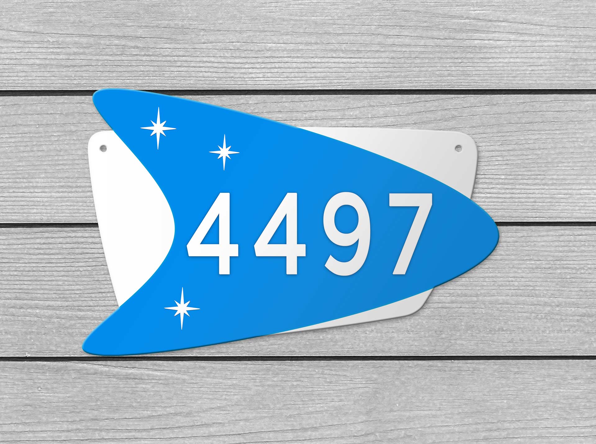 Boomerang Address Sign | Mid century modern style