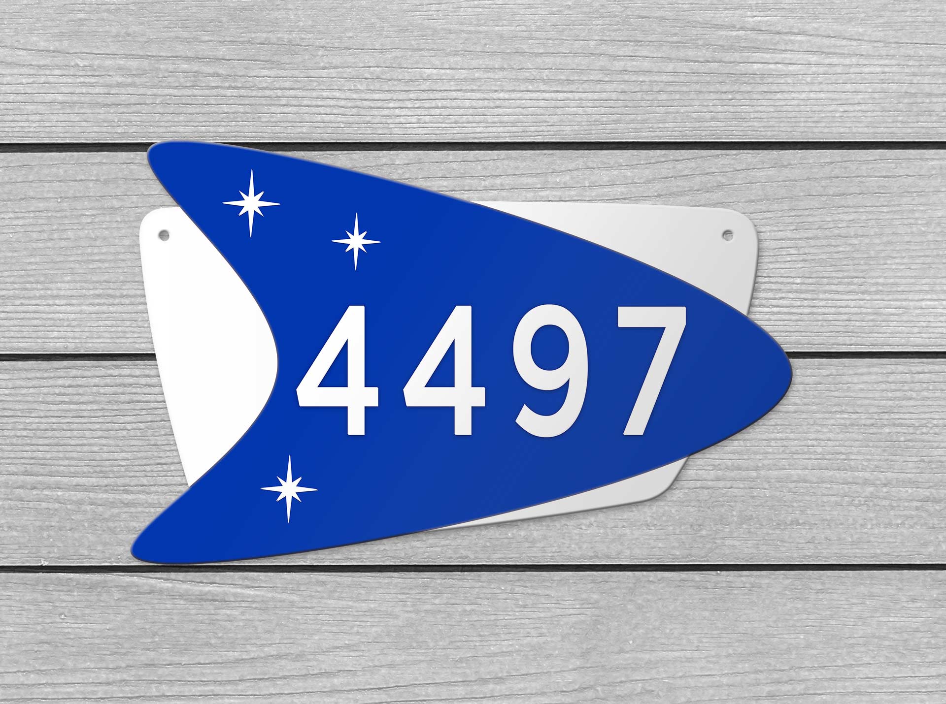 Boomerang Address Sign | Mid century modern style