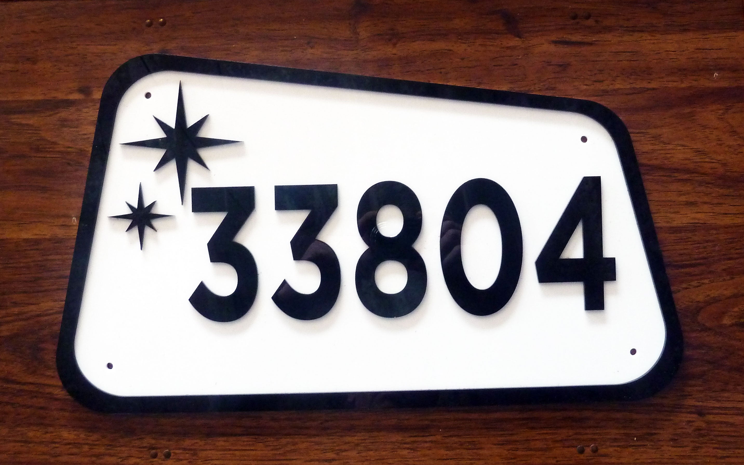 Mid Century Modern House Number Sign, Custom Address Sign #23