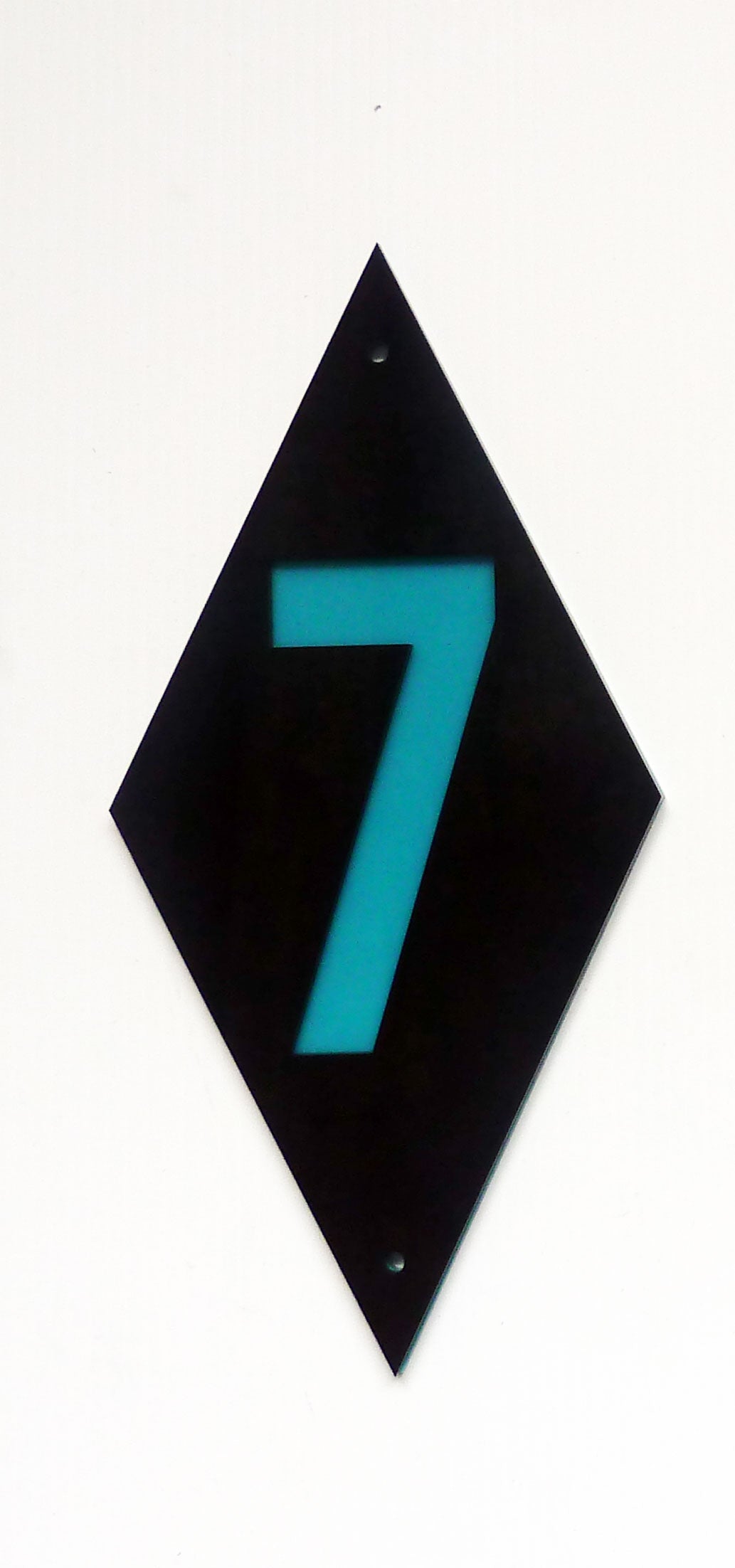 Individual Mid Century Modern House Number - Diamond Shaped Sign