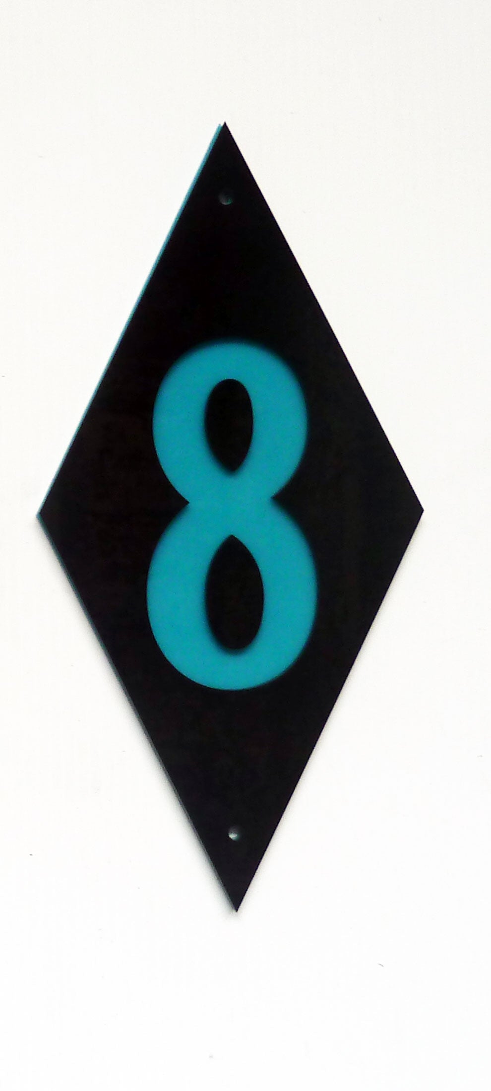 Individual Mid Century Modern House Number - Diamond Shaped Sign