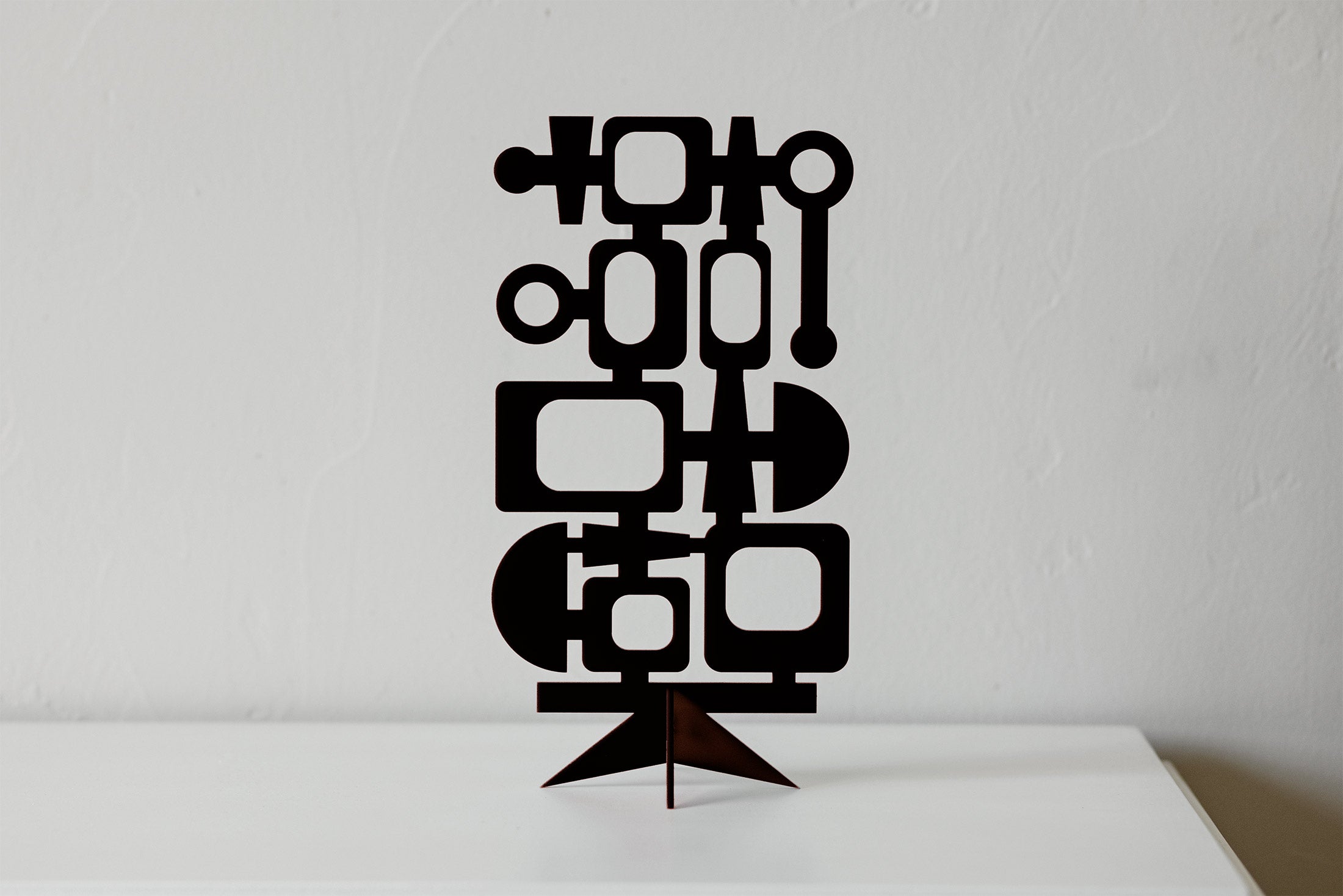 MCM GeoFlow Accent Sculpture | Mid Century Modern Table Decor