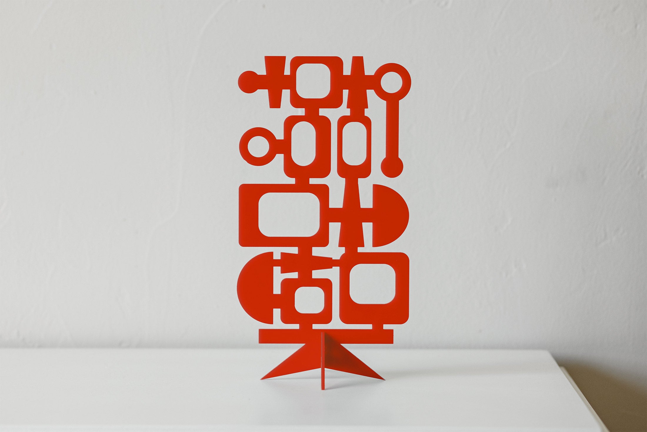 MCM GeoFlow Accent Sculpture | Mid Century Modern Table Decor