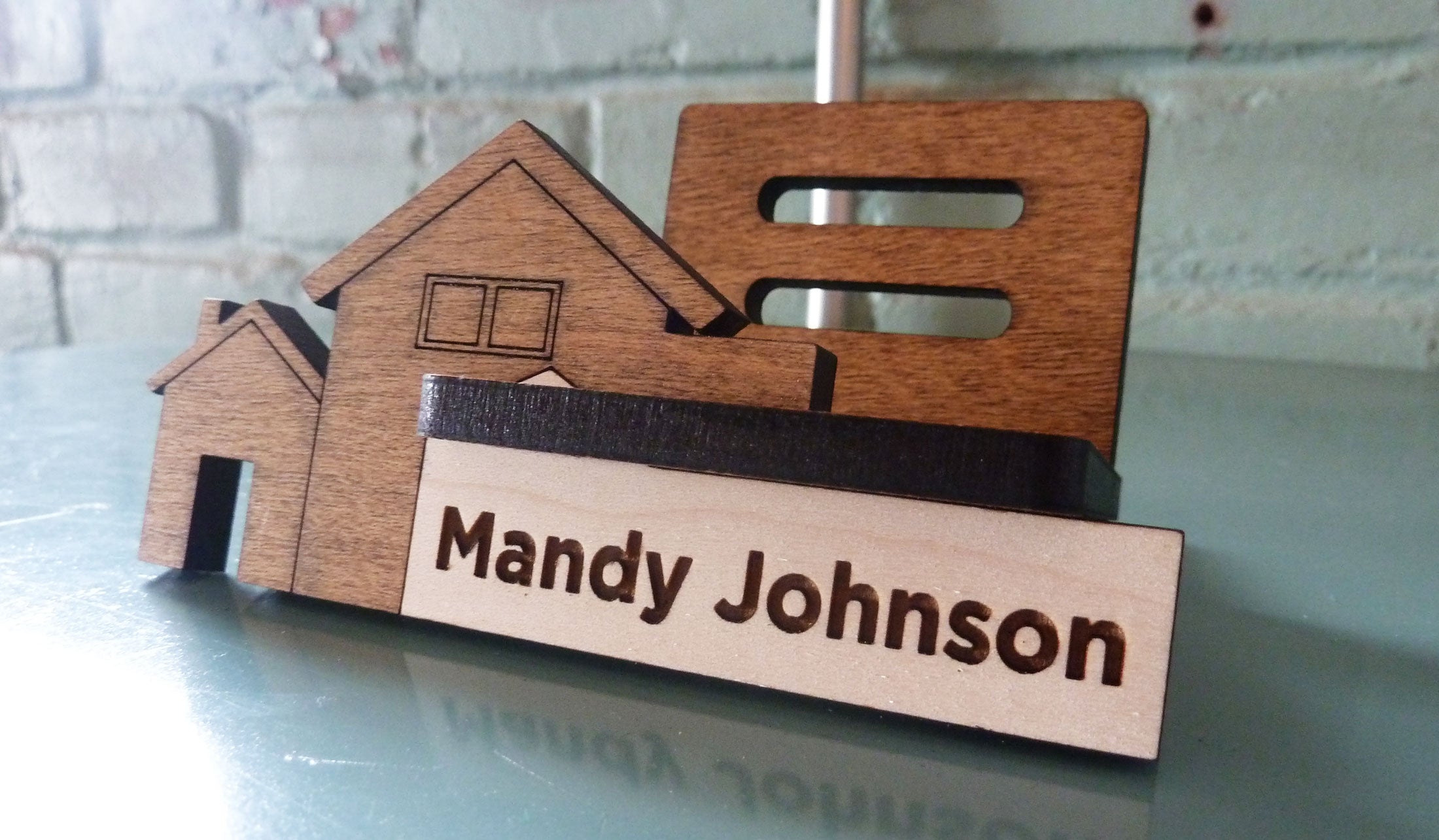 Real Estate Business Card Holder - Personalized and Adjustable