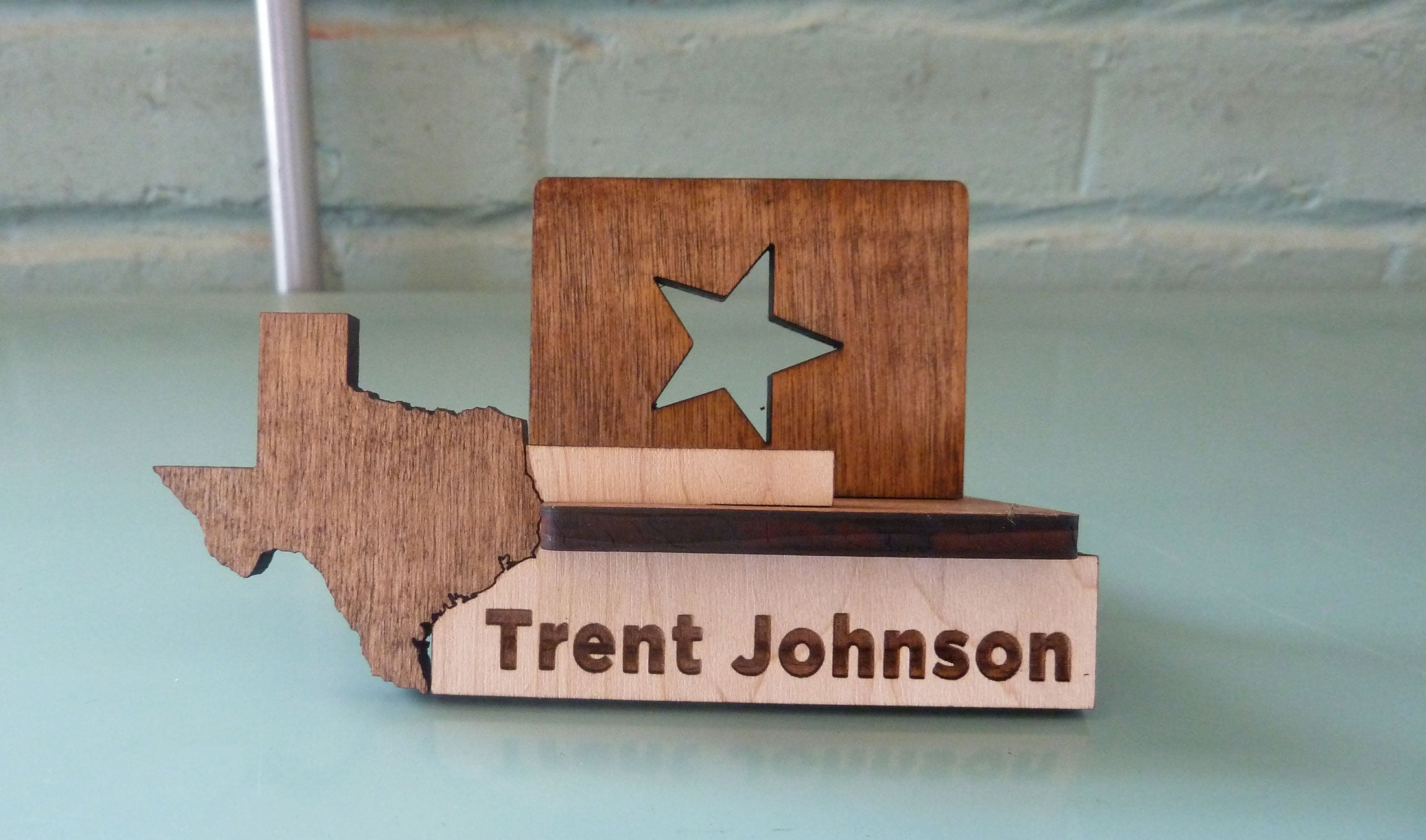 Texas Business Card Holder - Personalized and Adjustable