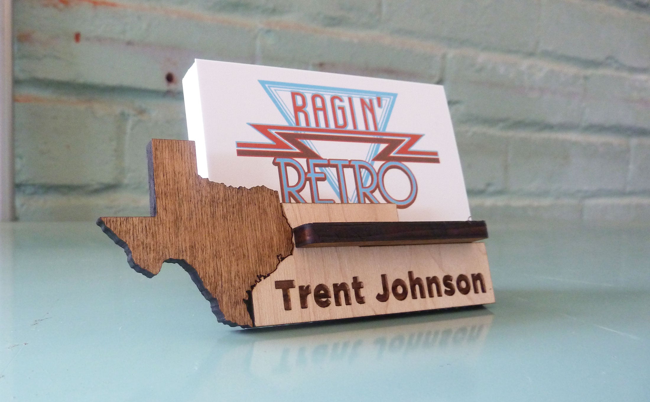 Texas Business Card Holder - Personalized and Adjustable