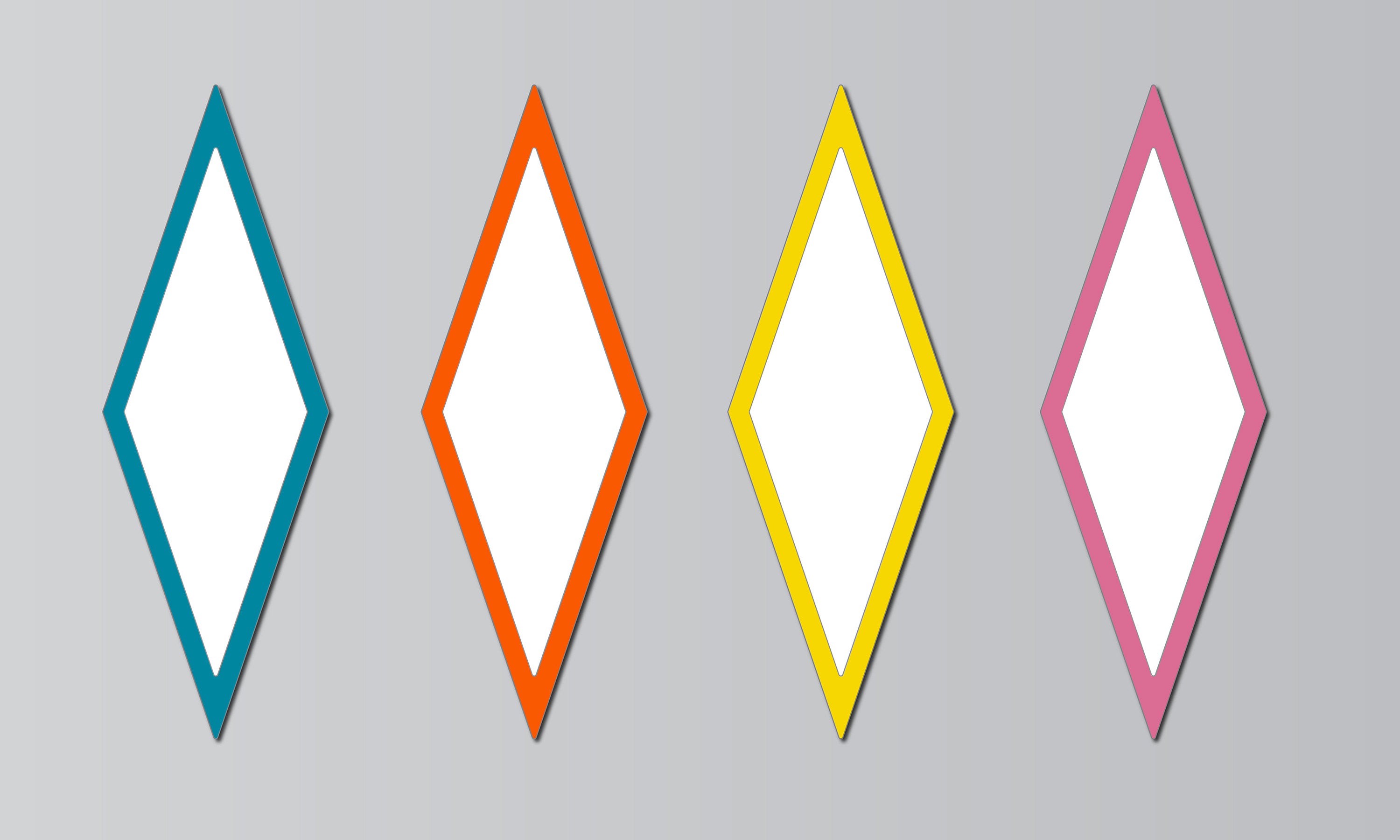 Diamond Shape Wall Accent | 2-toned | Mid Century Modern Style Home Decor