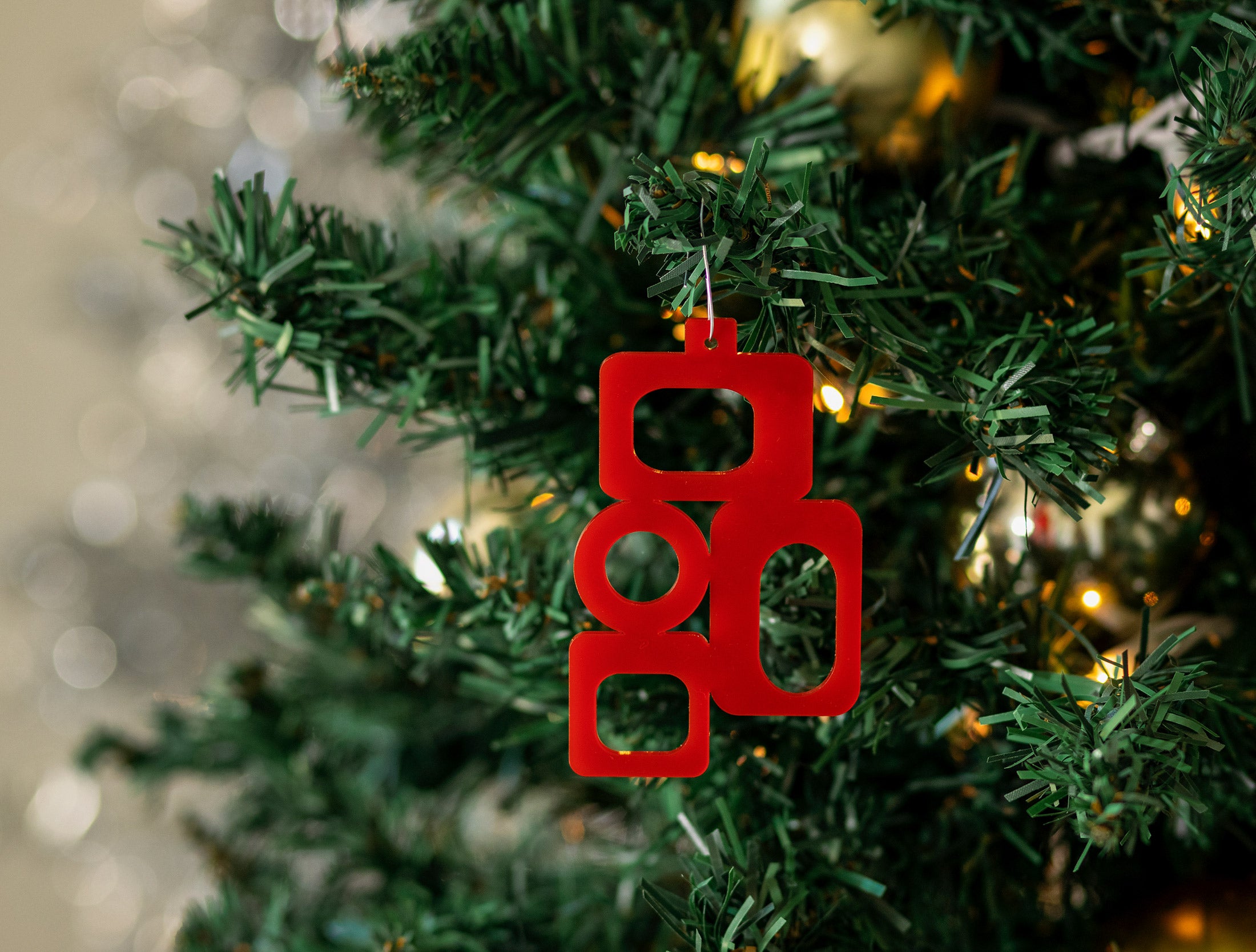 GeoFlow Mid Century Modern Christmas Ornament