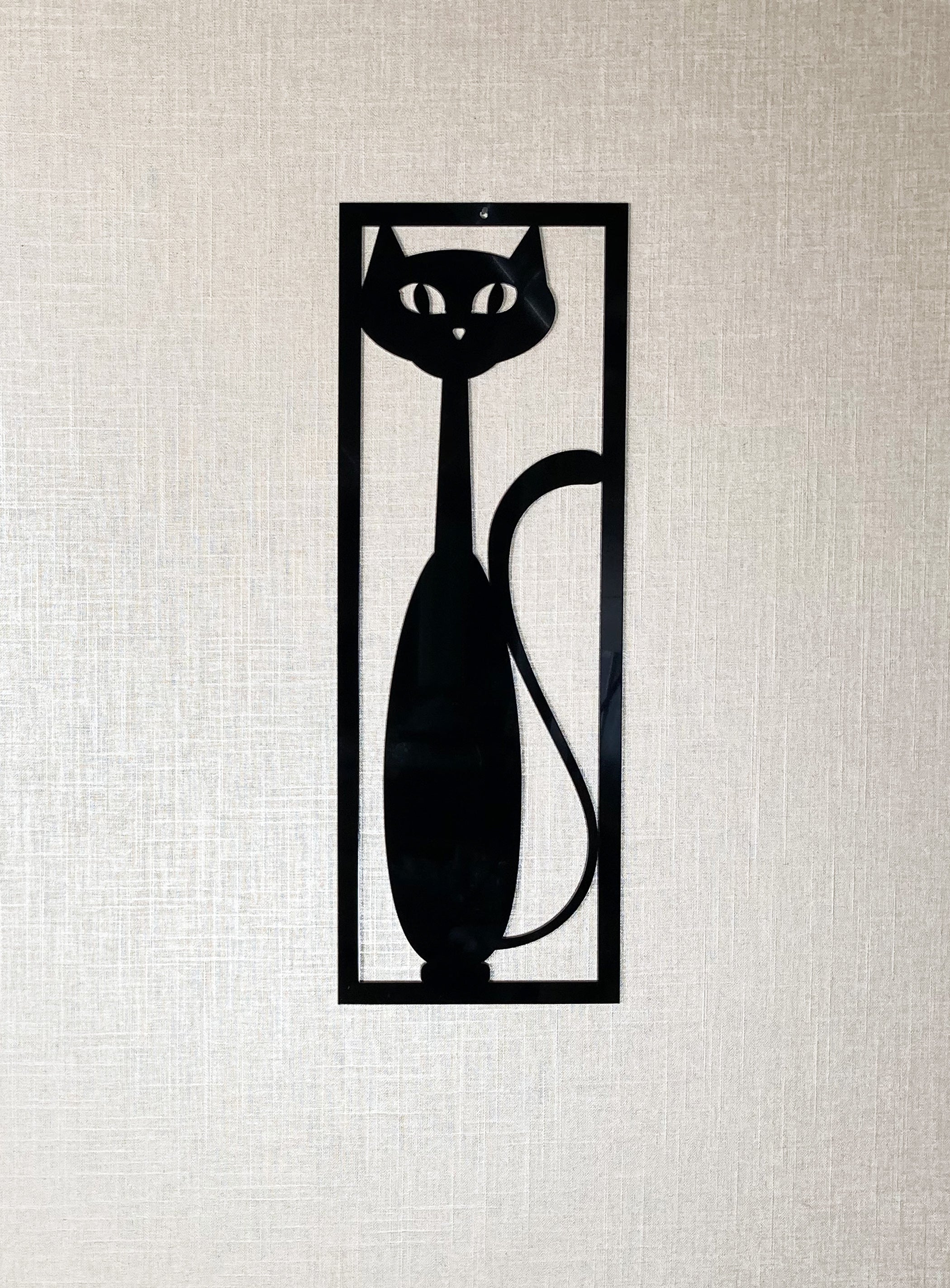 The Samantha - Mid Century Modern Cat Wall Decor - Retro Cat