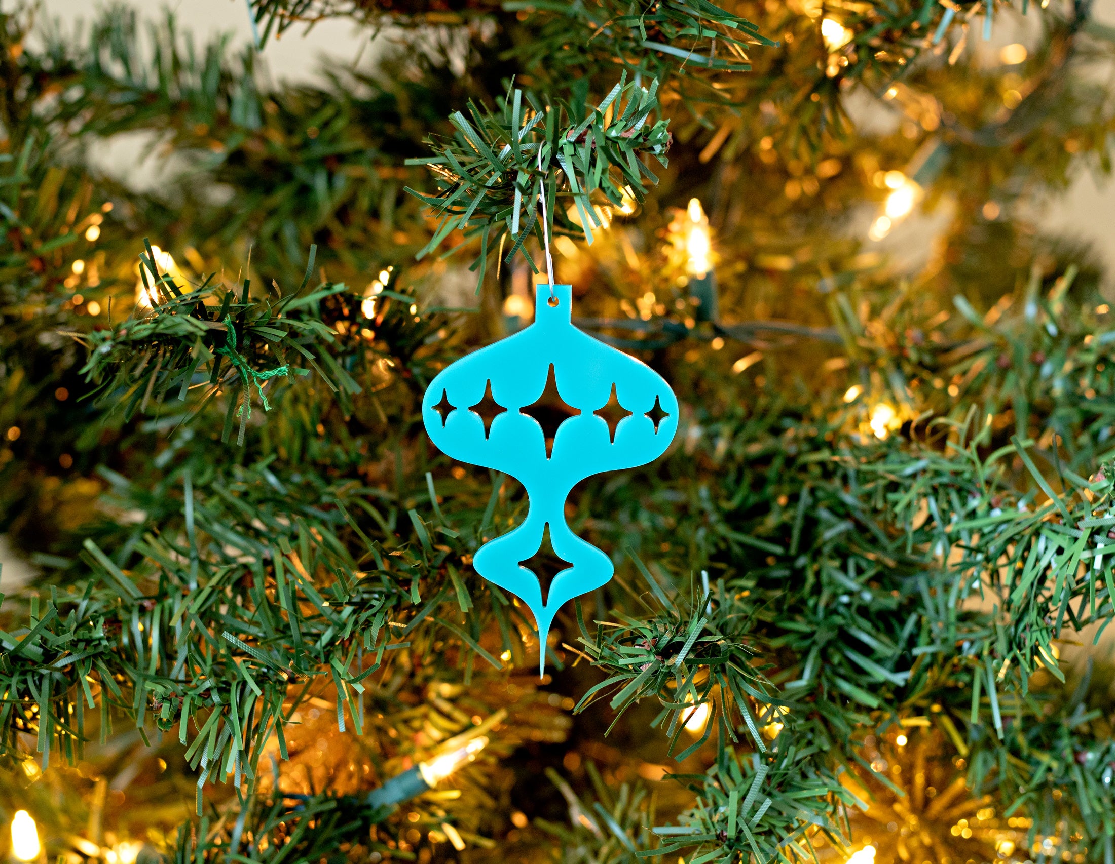 Mid Century Modern Christmas Ornament - Tall Bulb Ornament