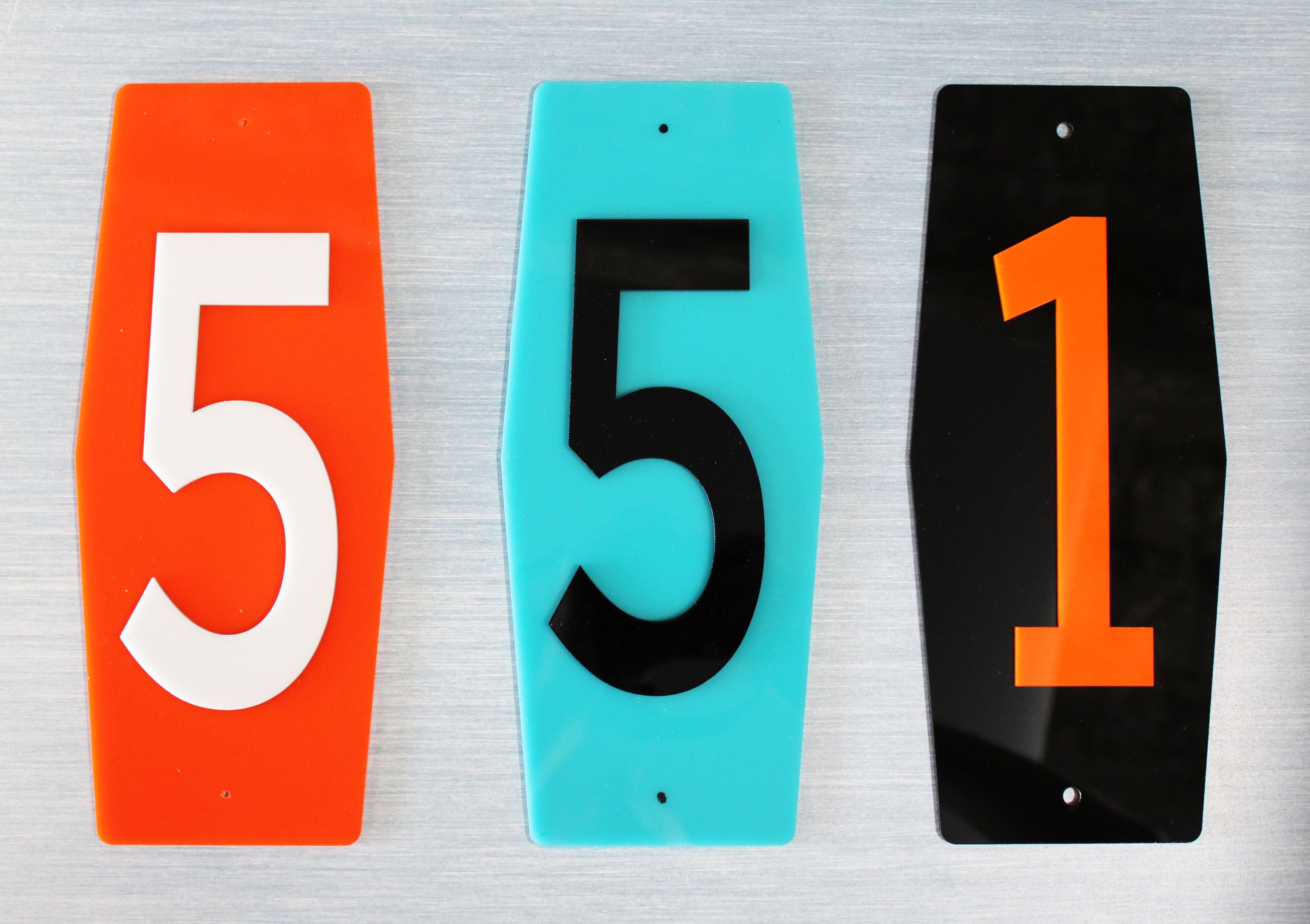 Individual Mid Century Modern House Number - MCM Rectangle Design