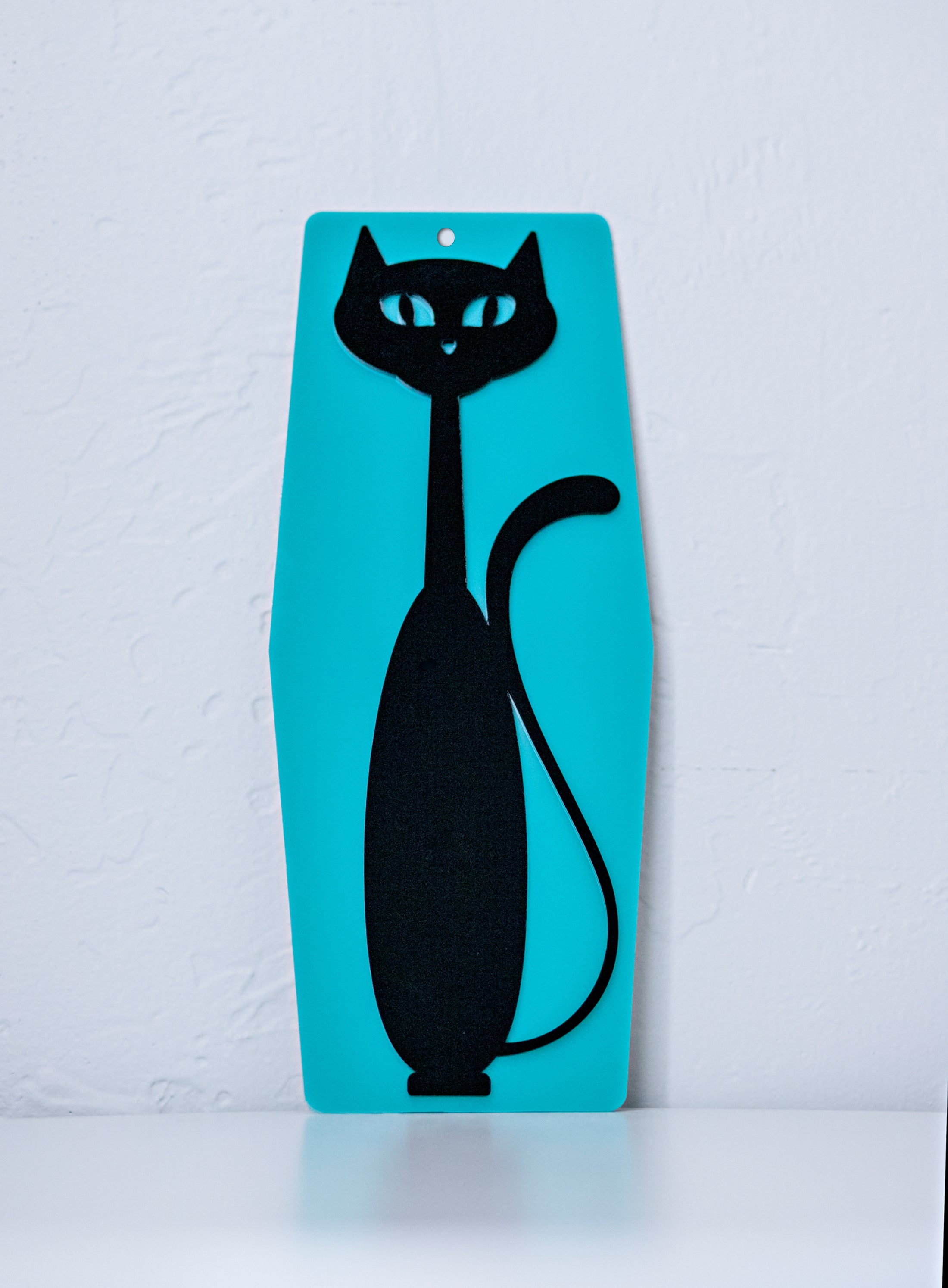 The Bardot - Mid Century Modern Black Cat Wall Decor - Retro Black Cat