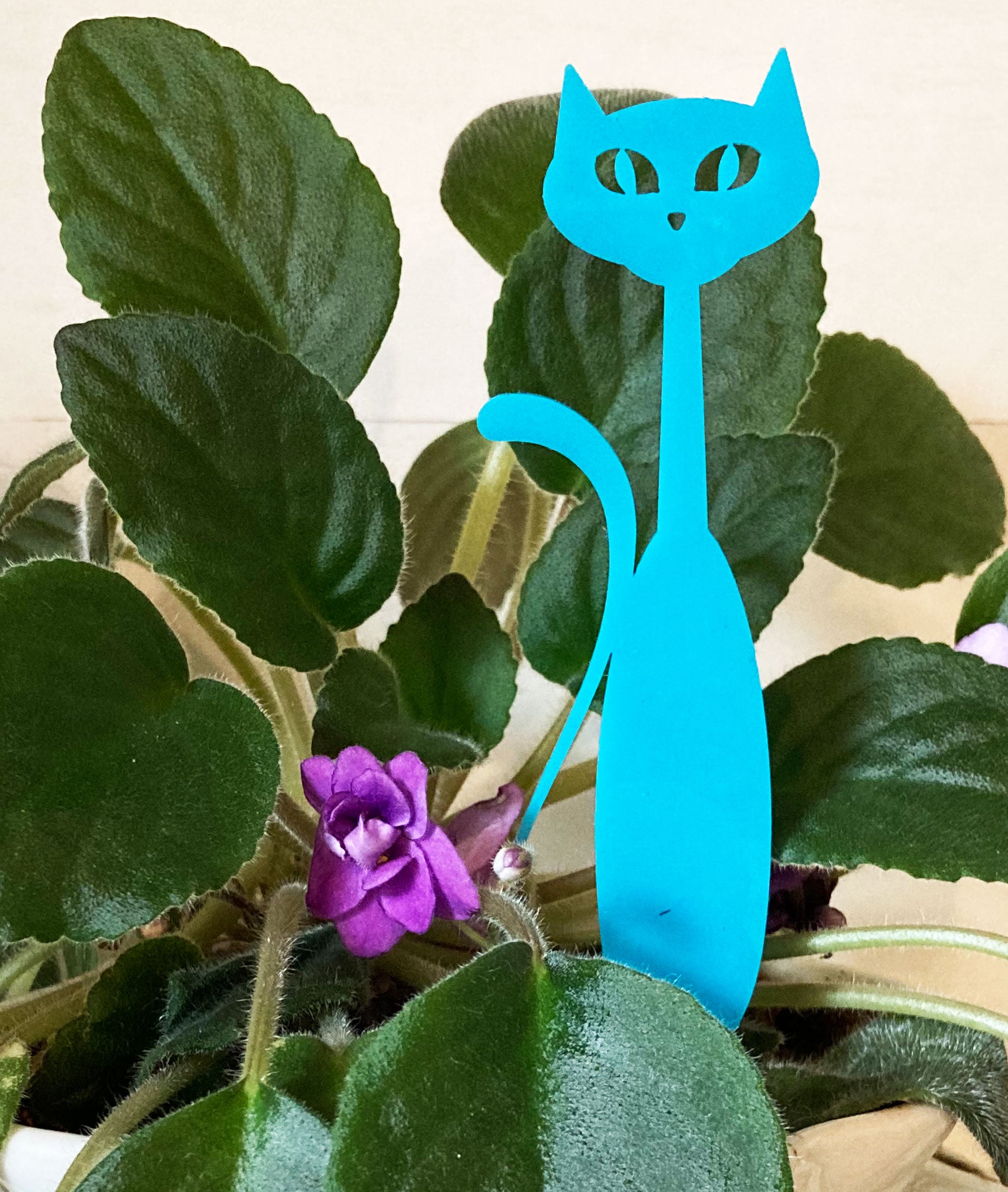 House plant decoration - Mid Century Modern Cat