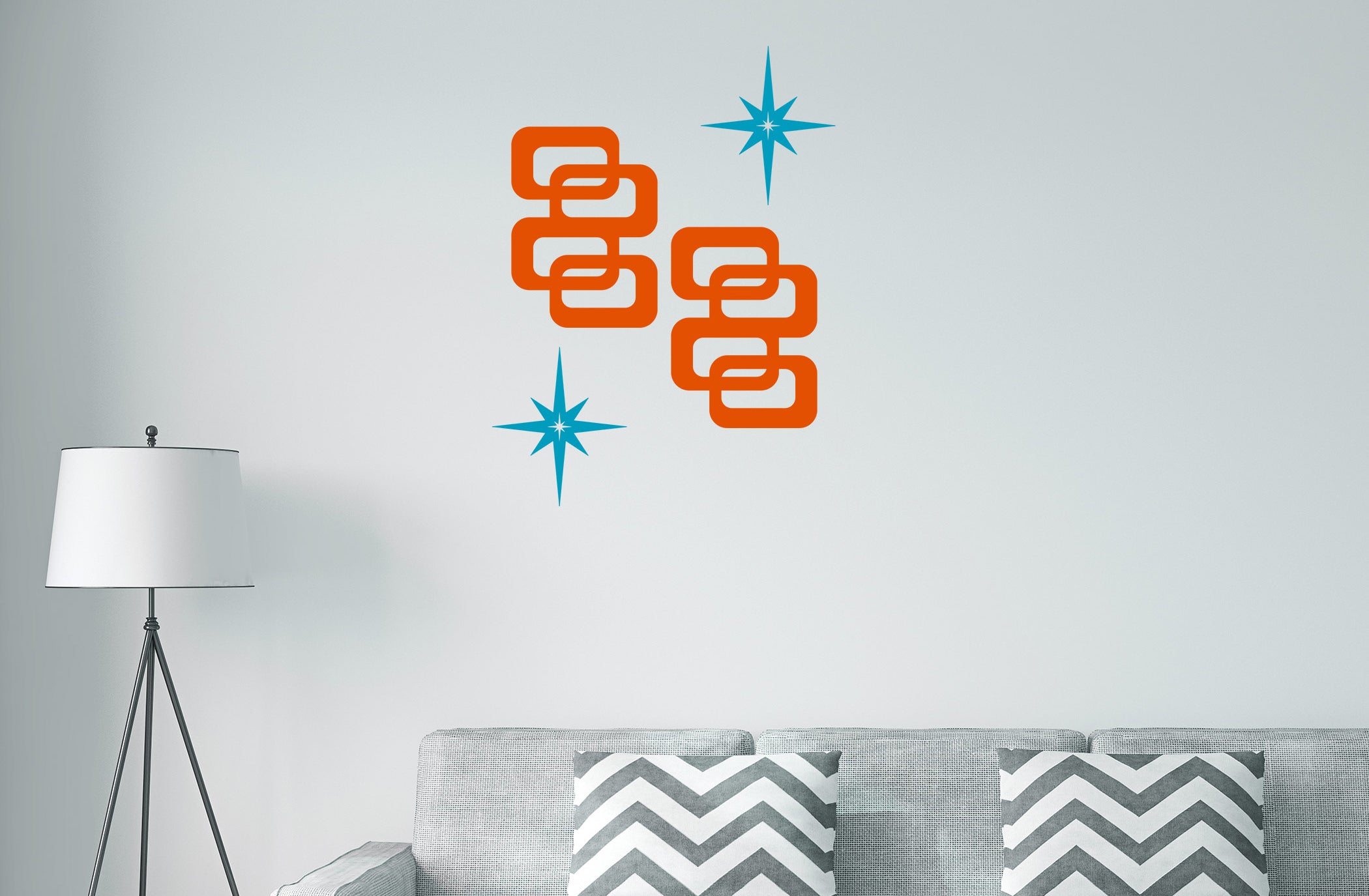 Atomic Art Decor - 4 Piece Mid Century Modern Wall Decor Set