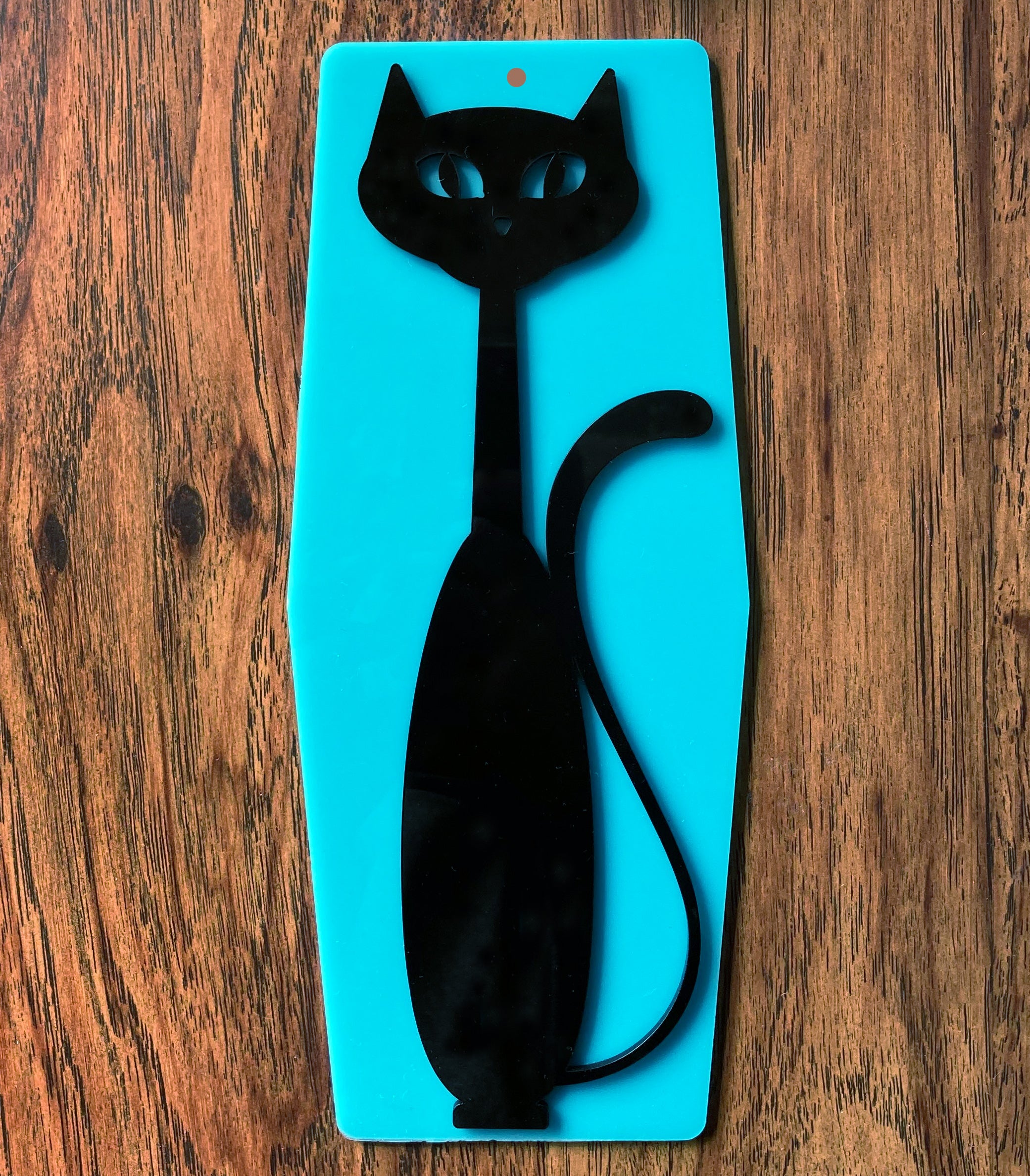 The Bardot - Mid Century Modern Black Cat Wall Decor - Retro Black Cat