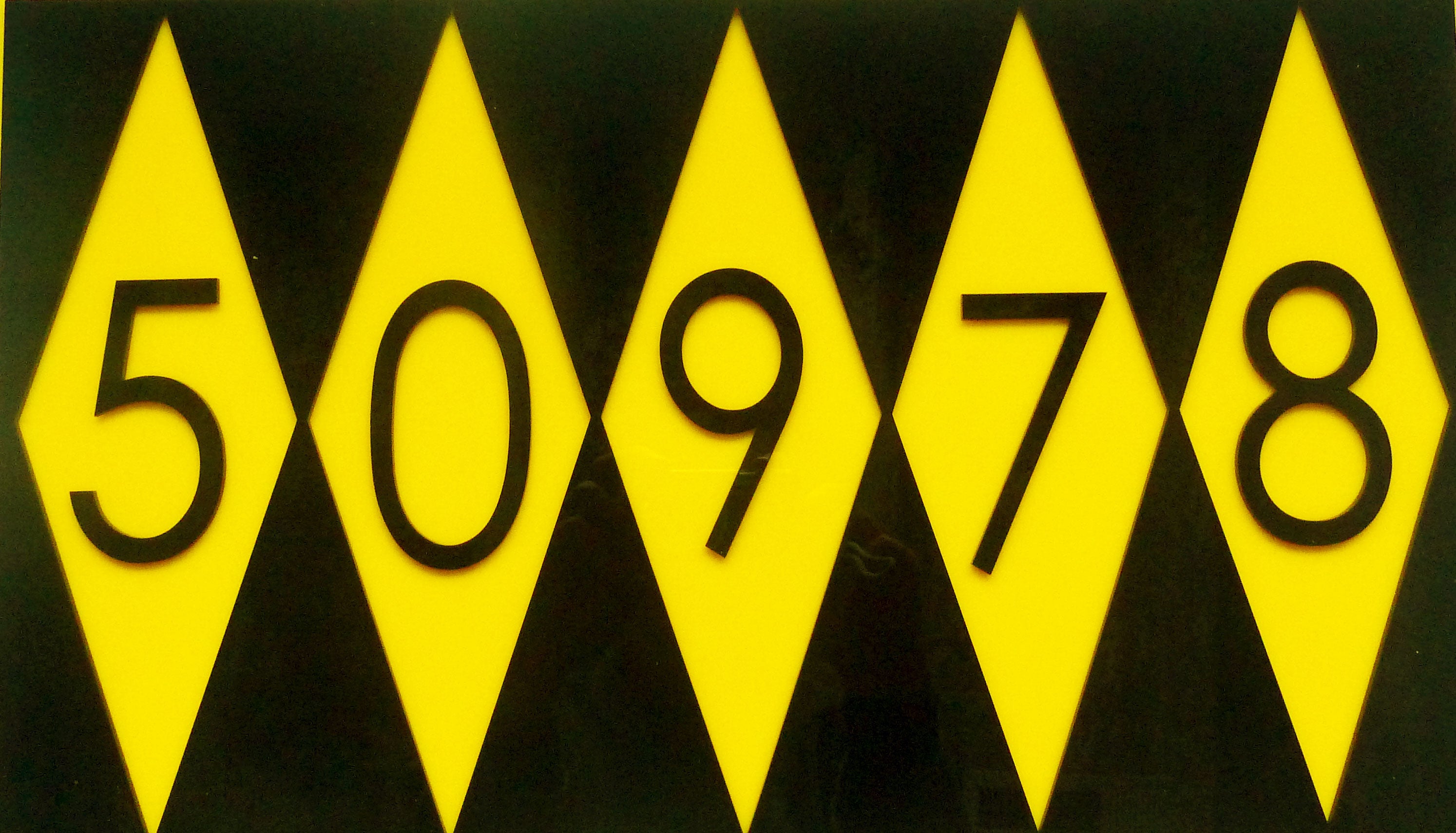 Mid Century Modern House Number Sign, Custom Address Sign #42