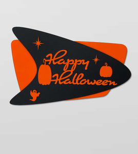 Happy Halloween Boomerang Wall Sign | Pumpkin & Ghost