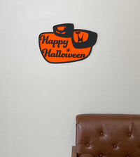 Halloween Wall Sign | Cat & Bat