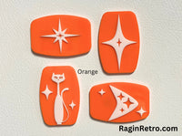 MCM Set of 4 Refrigerator Magnets | Atomic Magnet Set