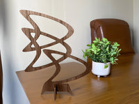 Mid Century Modern Table Decor | Boomerang Wood Sculpture