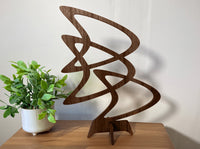 Mid Century Modern Table Decor | Boomerang Wood Sculpture