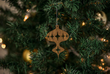 Load image into Gallery viewer, Wood Mid Century Modern Christmas Ornament - Tall Bulb Ornament
