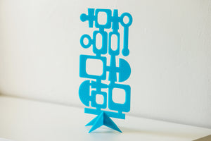 MCM GeoFlow Accent Sculpture | Mid Century Modern Table Decor