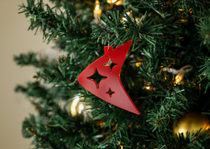 Boomerang & Stars Mid Century Modern Christmas Ornament