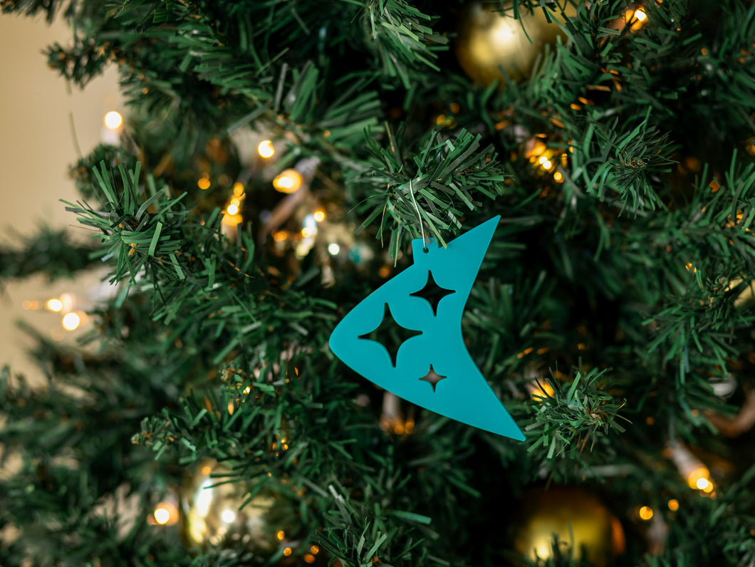 Boomerang & Stars Mid Century Modern Christmas Ornament