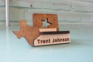 Texas Business Card Holder - Personalized and Adjustable