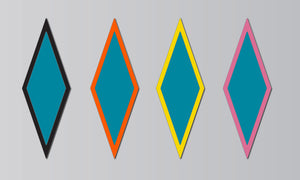 Diamond Shape Wall Accent | 2-toned | Mid Century Modern Style Home Decor