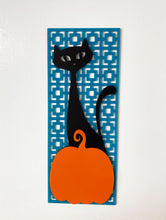 Load image into Gallery viewer, Halloween Breezeway Cat with Pumpkin