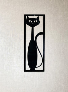 The Samantha - Mid Century Modern Black Cat Wall Decor - Retro Black Cat