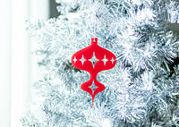Mid Century Modern Christmas Ornament - Tall Bulb Ornament