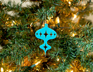 Mid Century Modern Christmas Ornament - Tall Bulb Ornament
