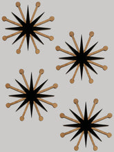 Load image into Gallery viewer, The Starburst Wood/Black - Mid-Century Modern Atomic