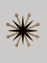 Load image into Gallery viewer, The Starburst Wood/Black - Mid-Century Modern Atomic
