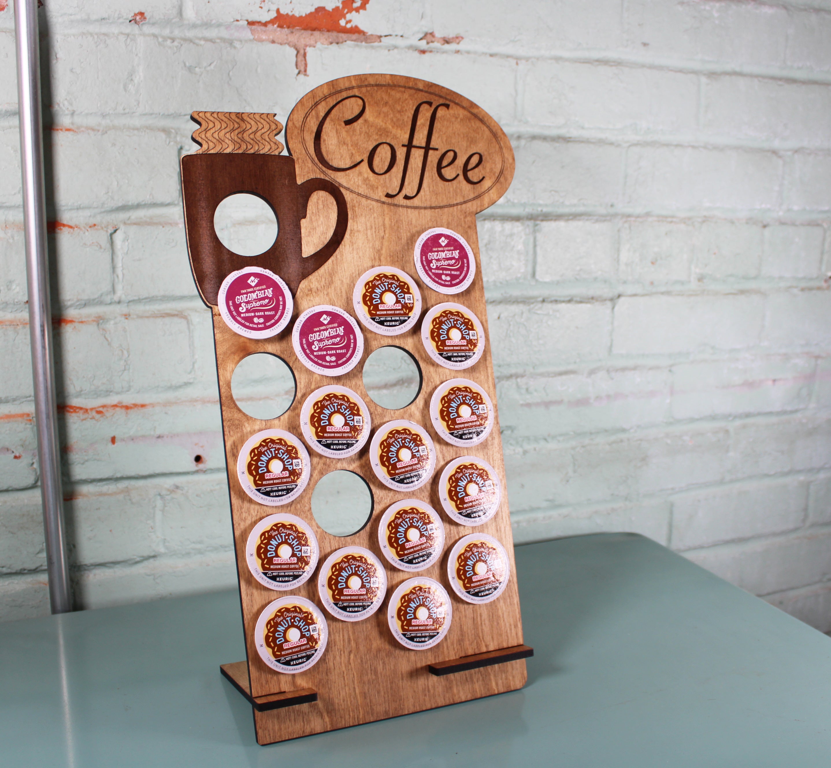 K cup shop wall holder