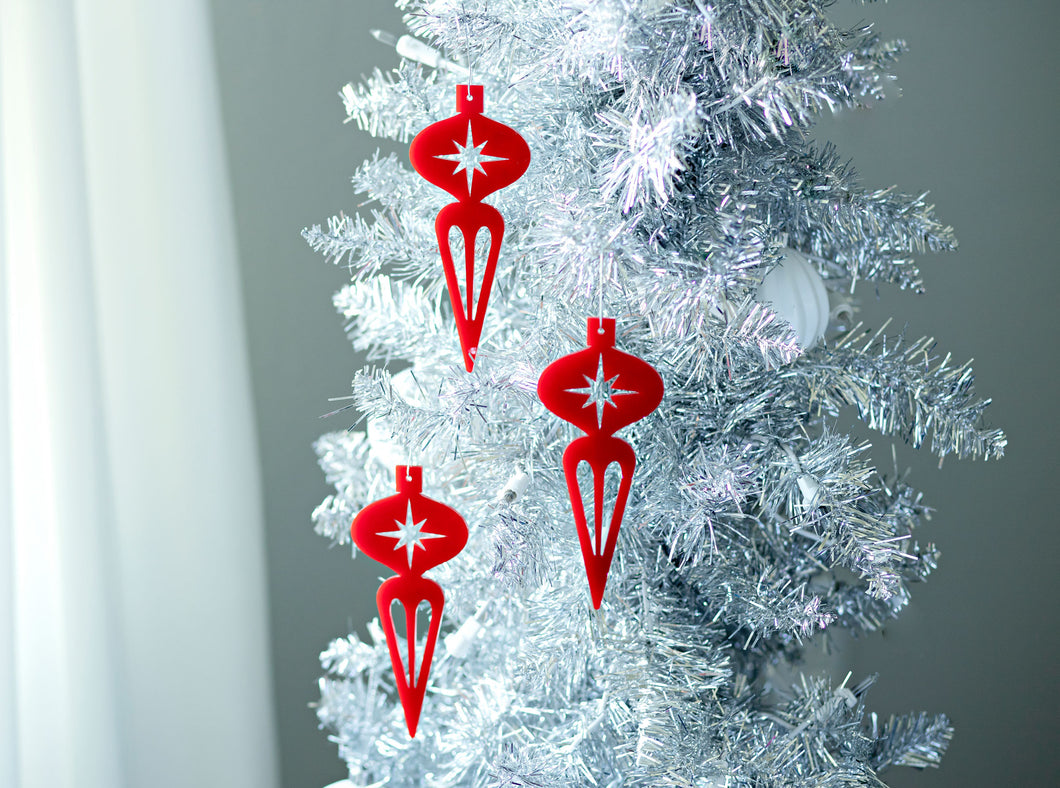 Mid Century Modern Christmas Ornament - Icicle Ornament