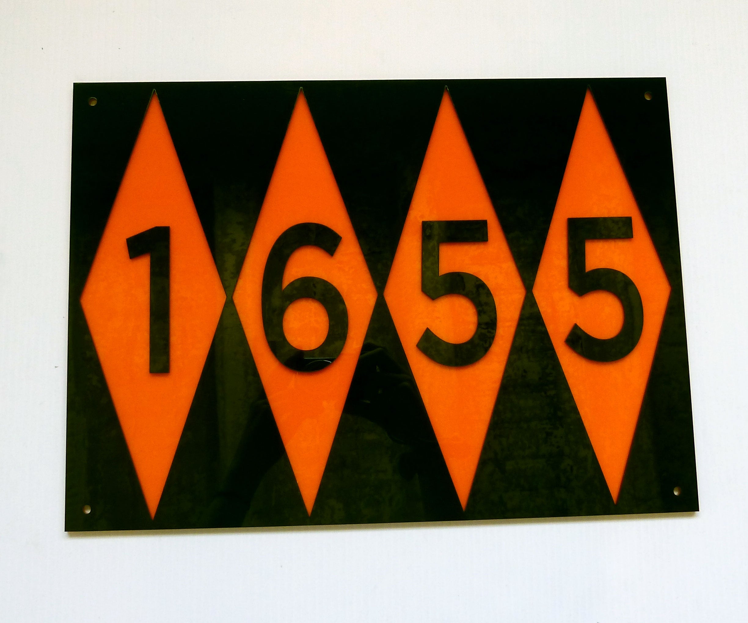 Mid Century Modern House Number Sign, Custom Address Sign #42